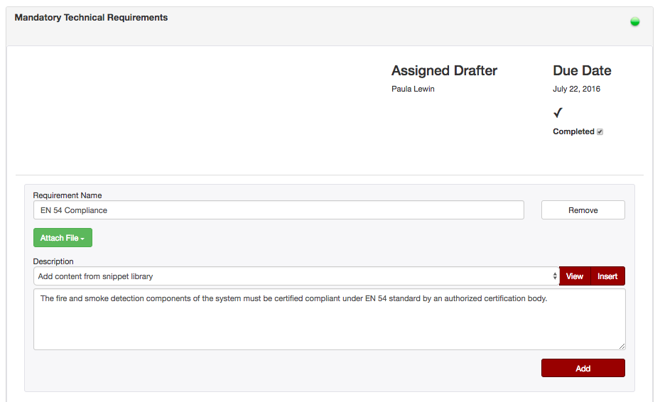 Drafting Mandatory Technical Requirements RFx Drafter (Orbidder 2.0)